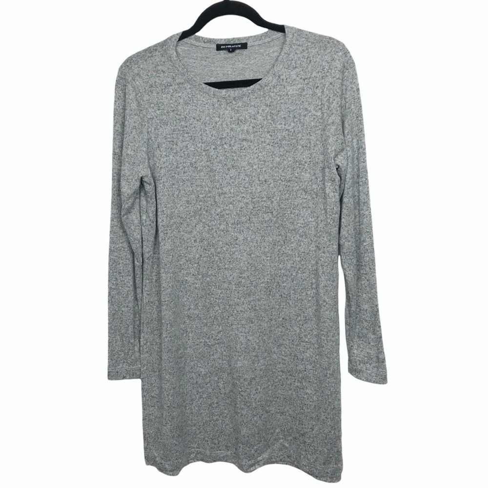 Hye Park And Lune Gray Side Split Tunic Sweater